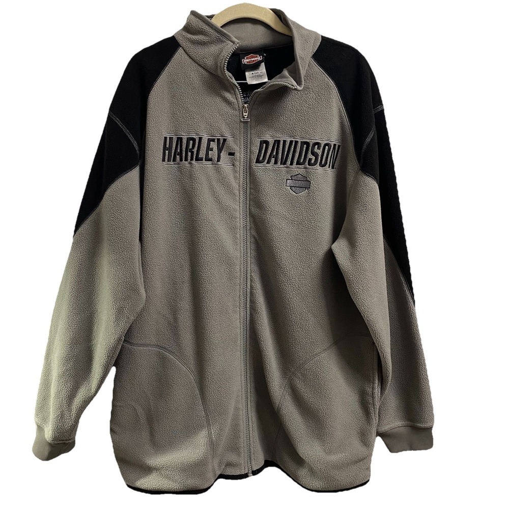 Harley-Davidson Men's Fleece Jacket Zip-up Cox's Rock hill SC Motorcycle SZ.L/XL